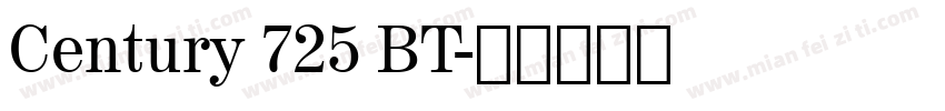 Century 725 BT字体转换